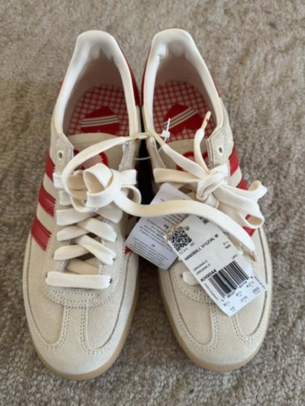 Adidas Handball Spezial Heart Sneakers Size 10 Womens Valentines Day NWT Cream